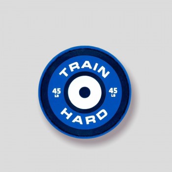 Train hard 45 blue patch